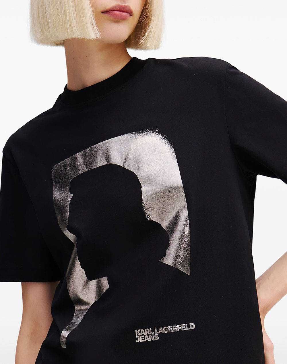 Karl Lagerfeld Jeans Klj Reg Ss Tee A1W17032-999 Black Γυναικεία ρούχα μπλούζες Τ-Shirt Politikos Shop Πολιτικός