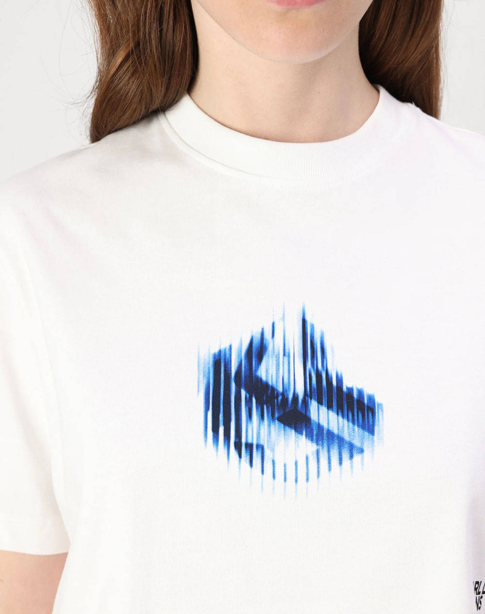 KARL LAGERFELD JEANS KLJ BOXY GLITCHED LOGO A1W17109-100 White φωτογραφία