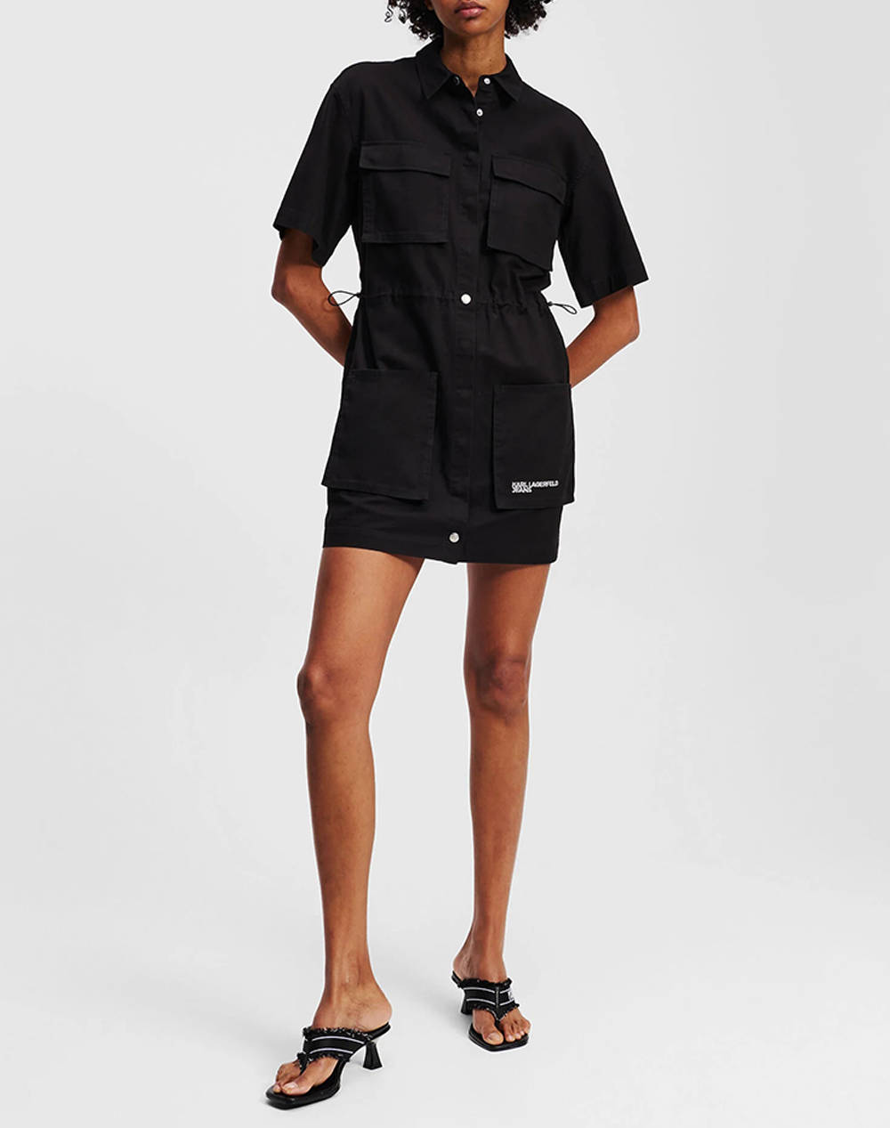 KARL LAGERFELD JEANS KARL LAGERFELD JEANS KLJ UTILITY DRESS A2W13017-999 Black - 3