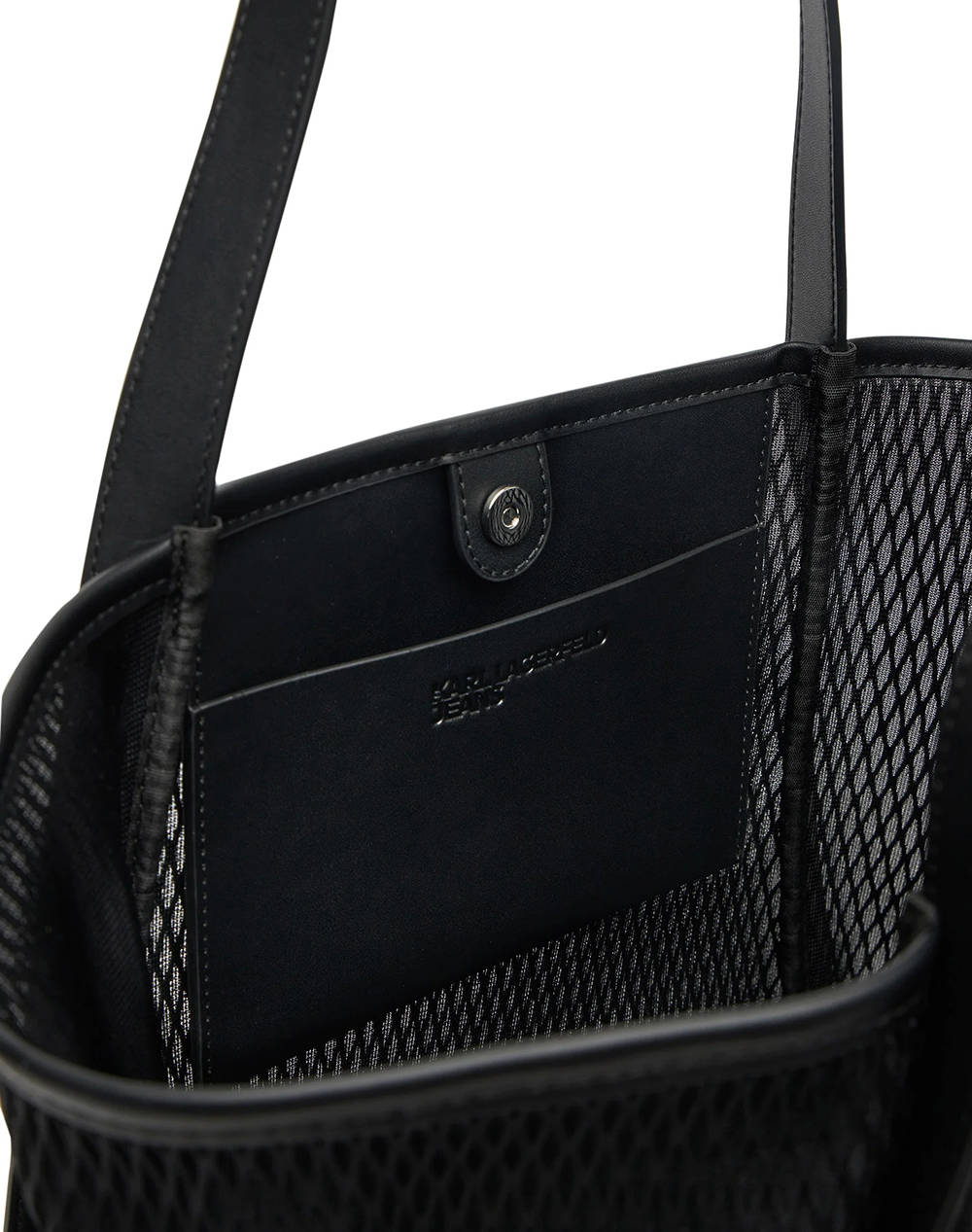 Karl Lagerfeld Jeans Klj Mesh Tote (Διαστάσεις: A2W50006-999 Black Γυναικεία αξεσουάρ τσάντες Politikos Shop Πολιτικός