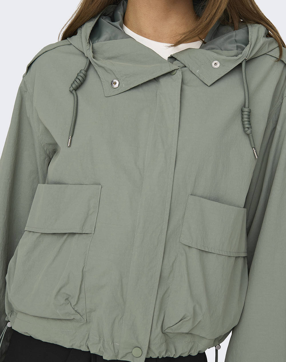 ONLY ONLMAMBA SHORT PARKA JACKET CC OTW 15308621-Hedge Green Green φωτογραφία