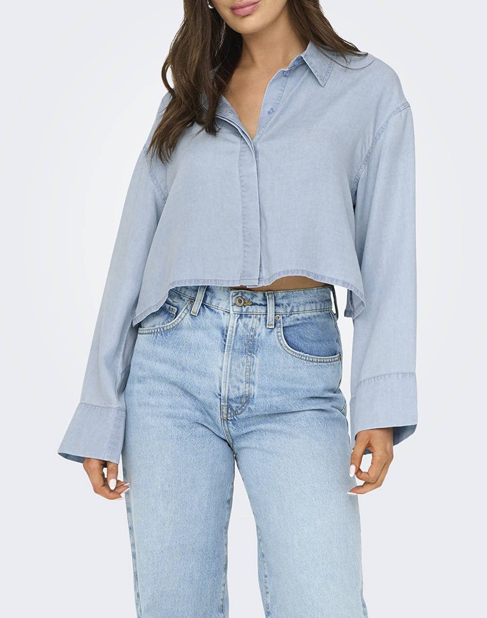 ONLY ONLCHARIS LIFE LS OP BACK SH SHIRT CCWVN 15337929-Light Blue Denim DenimLightBlue