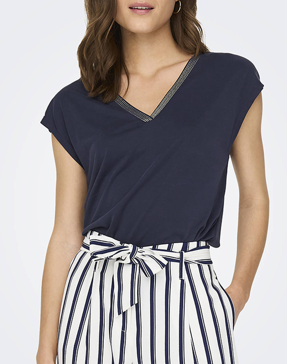 ONLY ONLY ONLFREE LIFE S/S MODAL STITCH TOP JRS 15285624-Night Sky NavyBlue