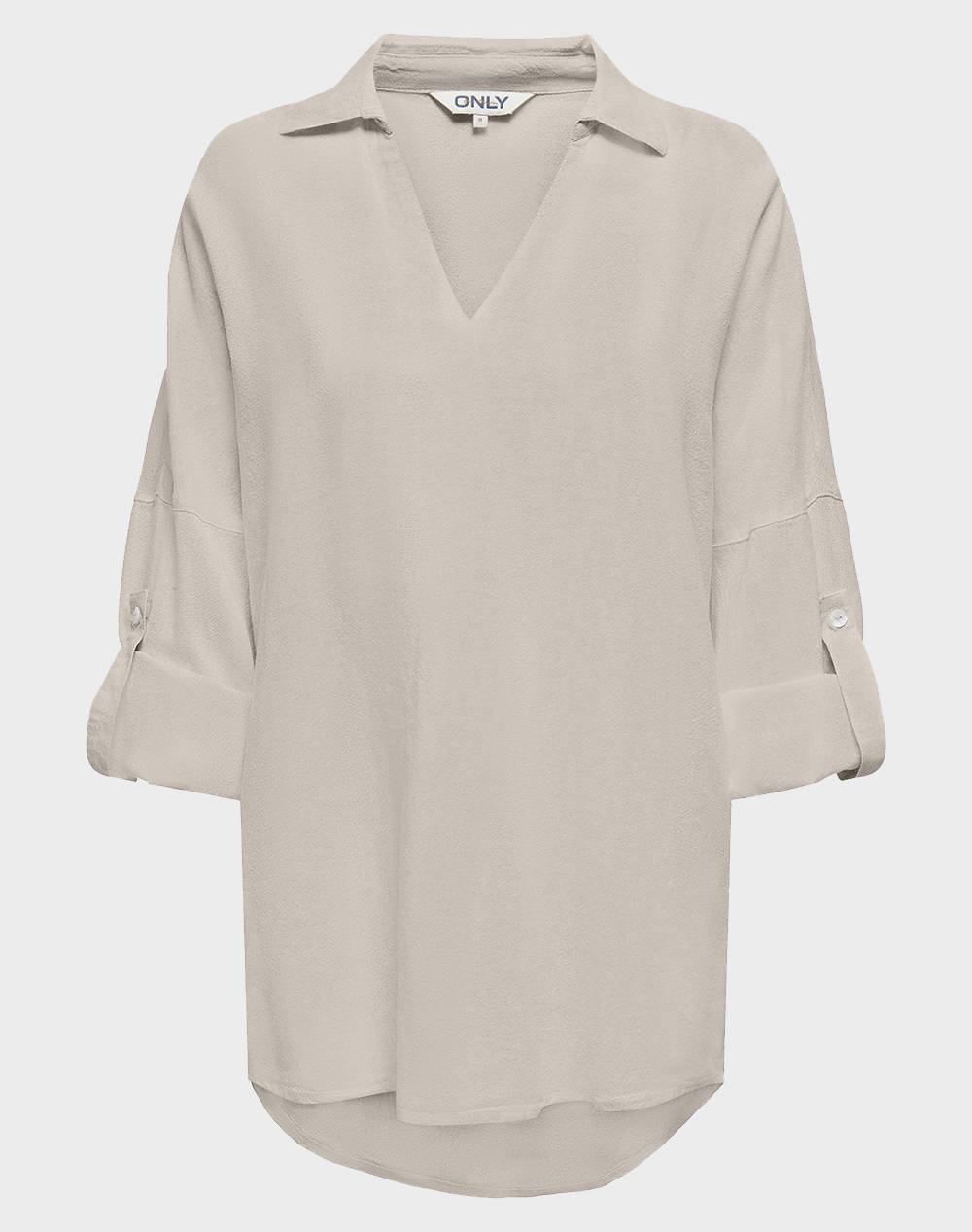 ONLY ONLCARO 3/4 LINEN BL TUNIC CC PNT 15338898-Pumice Stone Biege