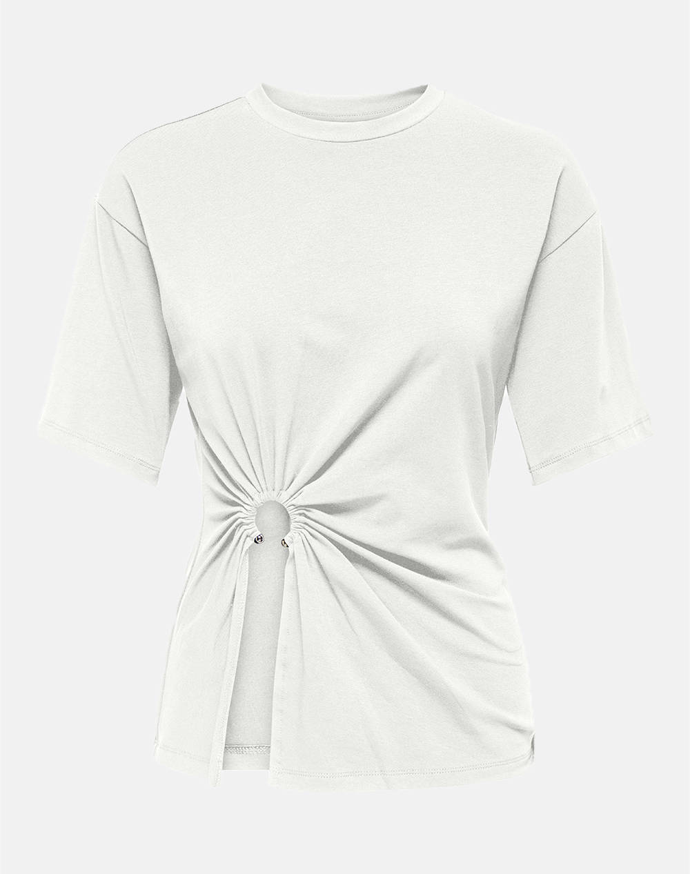 ONLY ONLCLEO S/S O-NECK TOP JRS 15346328-BRIGHT WHITE White