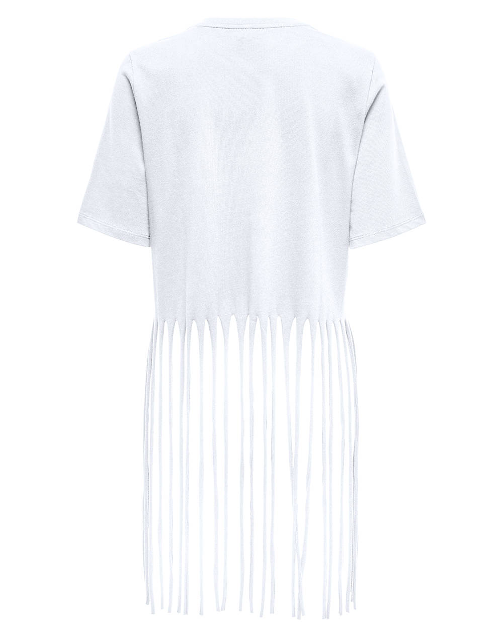 ONLY ONLY ONLZINNA S/S FRINGE TOP BOX JRS 15325262-Bright WhiteWidefringehem White - 2