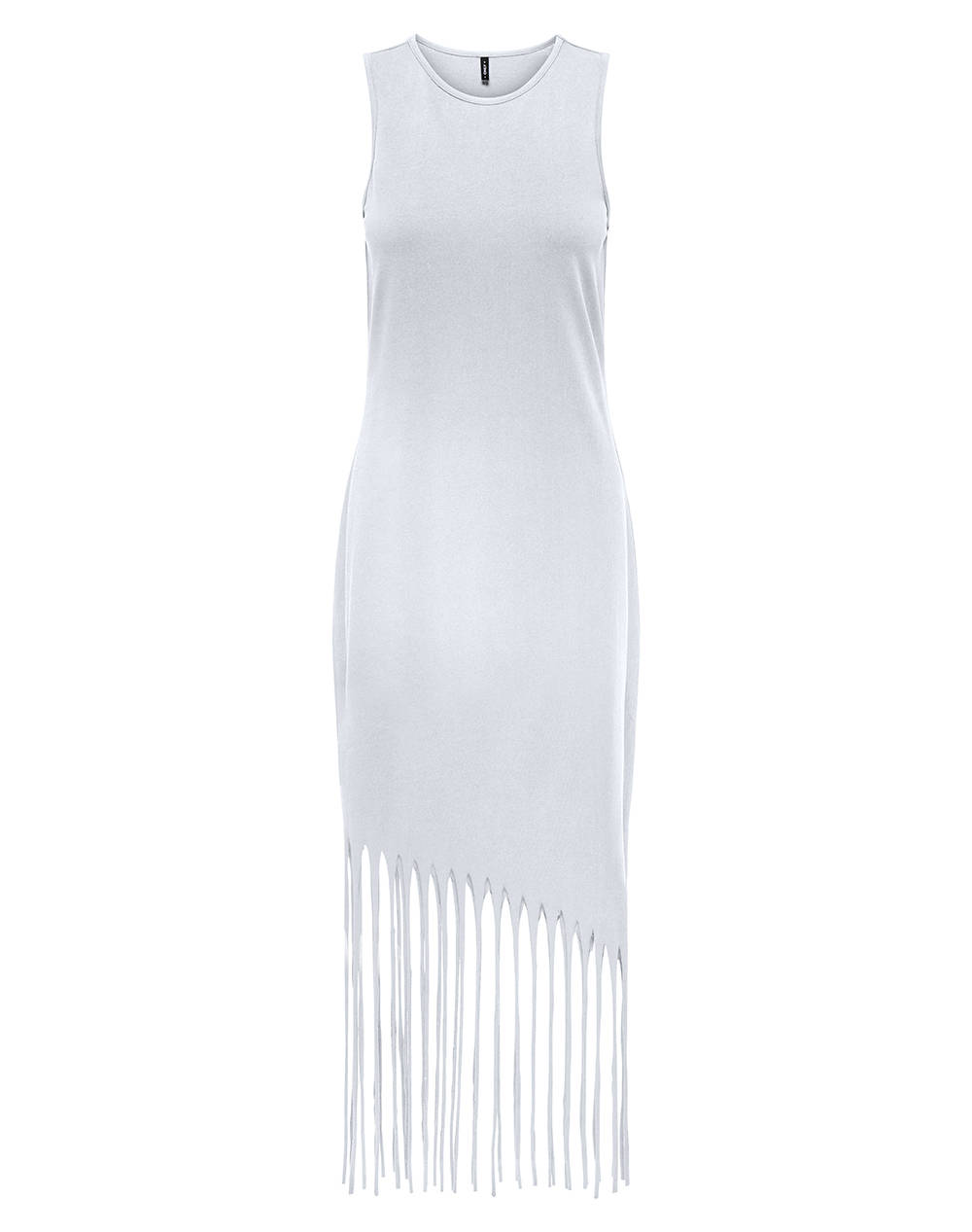 ONLY ONLZINNA S/L FRINGE DRESS JRS 15325497-Bright WhiteWidefringehem White