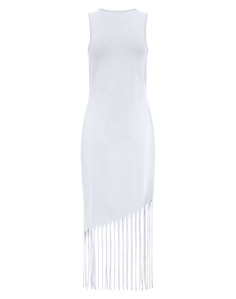 ONLY ONLZINNA S/L FRINGE DRESS JRS 15325497-Bright WhiteWidefringehem White φωτογραφία
