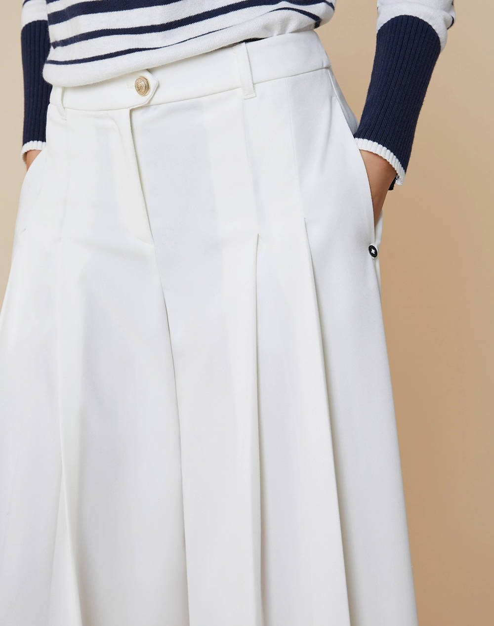 PENNY BLACK JEAN TROUSERS 2511131053200-001 Ivory φωτογραφία