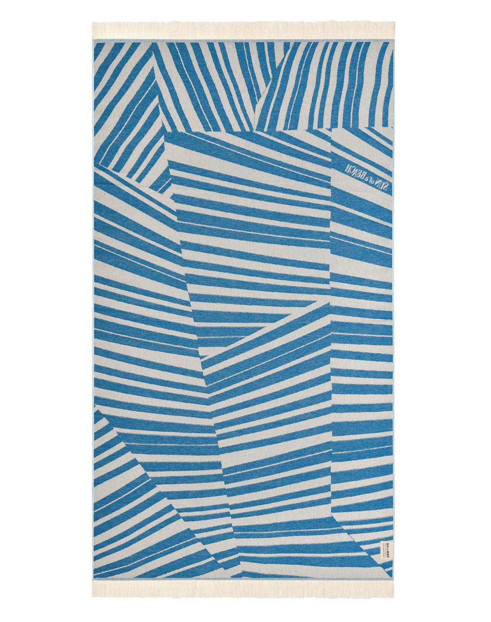 SUN OF A BEACH Feather Beach Towel (Διαστάσεις: 95 x 160εκ.) PT/CYTIF/BL-Cycladic Tiles Bright Blue Blue φωτογραφία