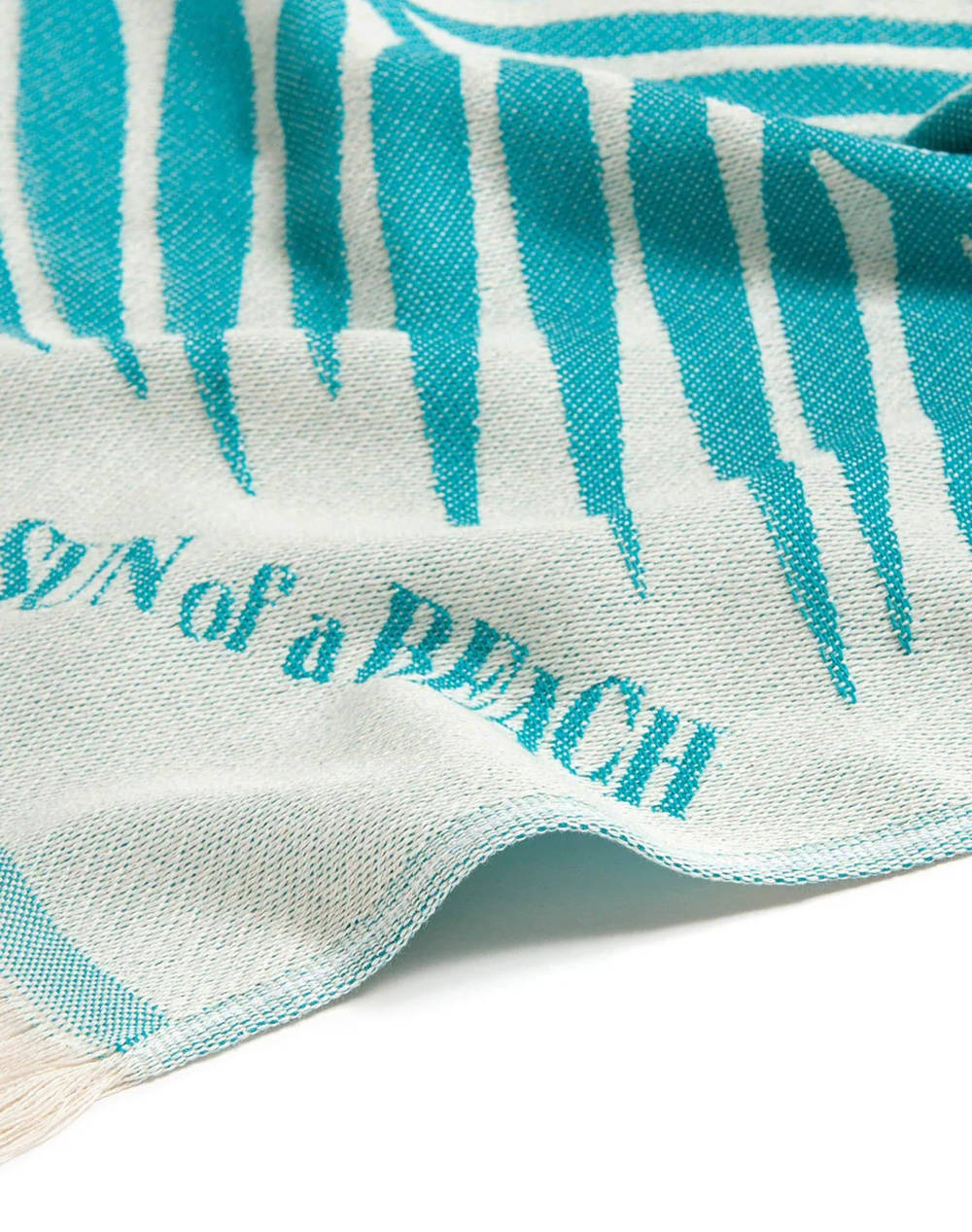 SUN OF A BEACH Feather Beach Towel (Διαστάσεις: 95 x 160εκ.) PT/PLS/PET-Palm Springs Petrol Petrol φωτογραφία