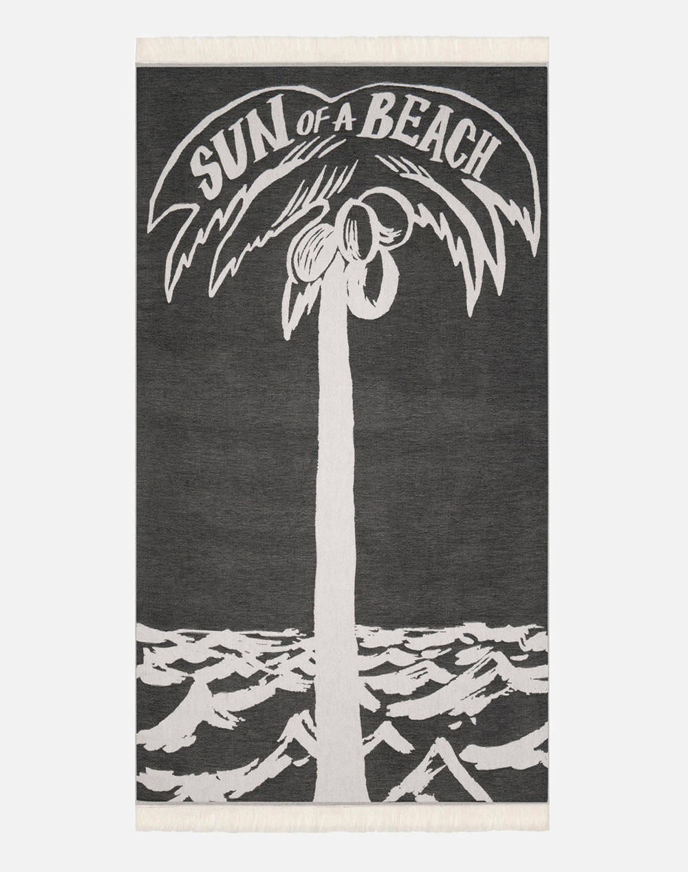 SUN OF A BEACH SUN OF A BEACH Feather Beach Towel (Διαστάσεις: 95 x 160εκ.) PT/SOAP/BLK-Sun of a Palm Black Black