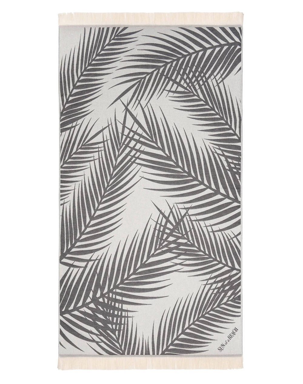 SUN OF A BEACH SUN OF A BEACH Feather Beach Towel (Διαστάσεις: 95 x 160εκ.) PT/PLS/GR-Palm Springs Grey Gray