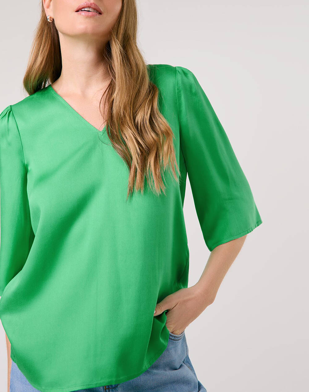 TAIFUN BLOUSE 1/2 SLEEVE 760320-11142-05720 Green φωτογραφία