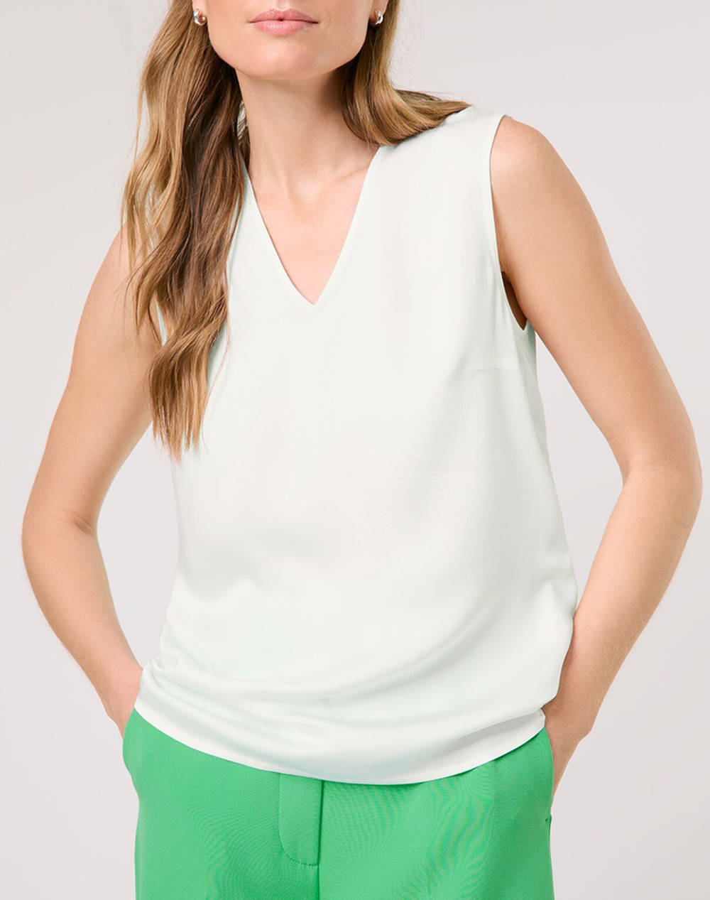 TAIFUN TAIFUN BLOUSE WITHOUT SLEEV 760318-11142-09700 OffWhite