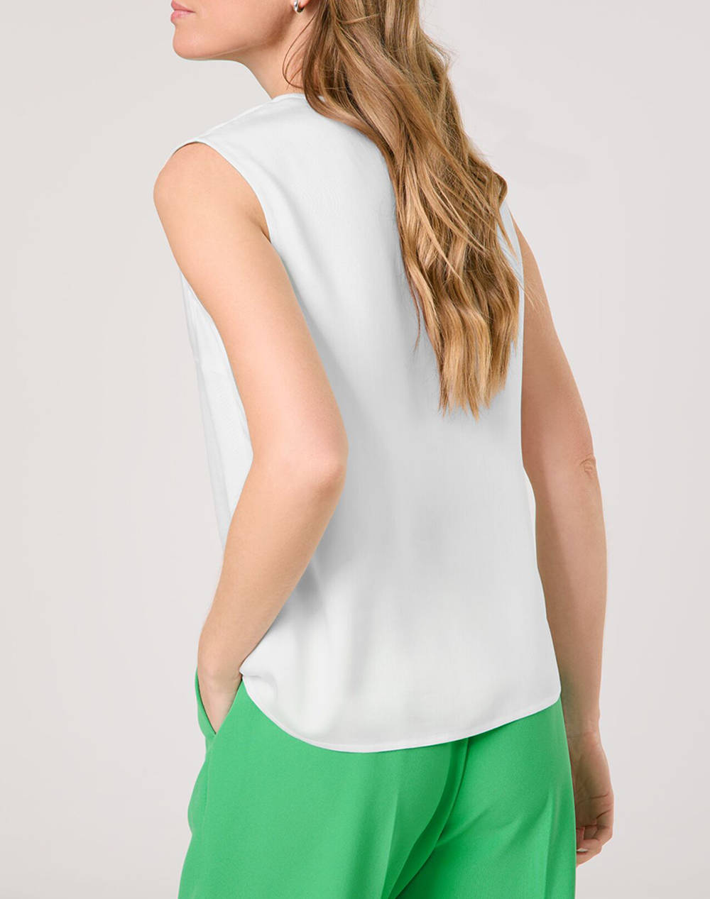 TAIFUN BLOUSE WITHOUT SLEEV 760318-11142-09700 OffWhite φωτογραφία