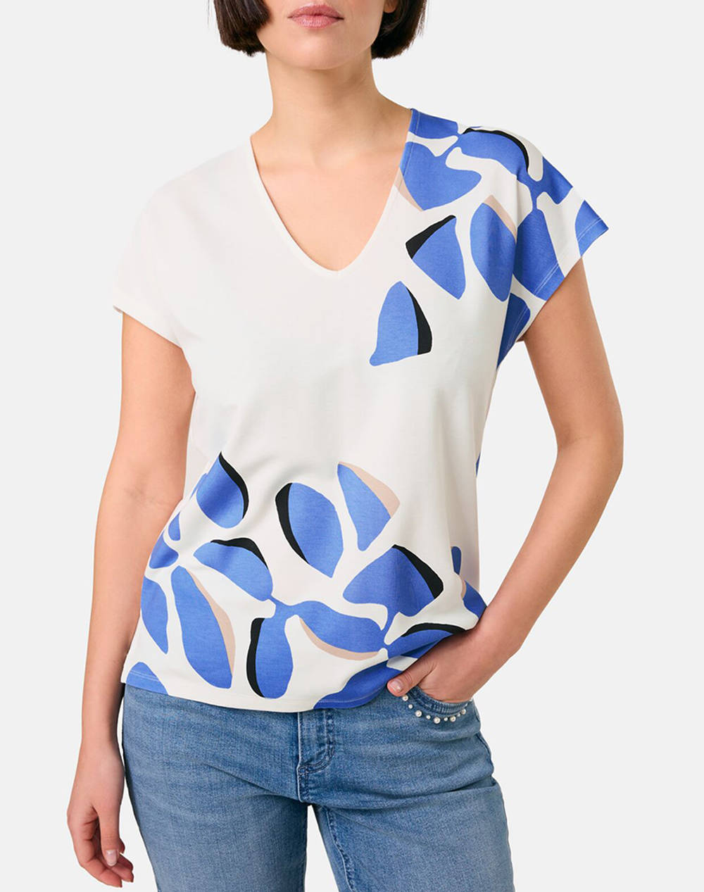 TAIFUN TAIFUN T-SHIRT 1/2 SLEEVE 771393-16155-09702 OffWhite