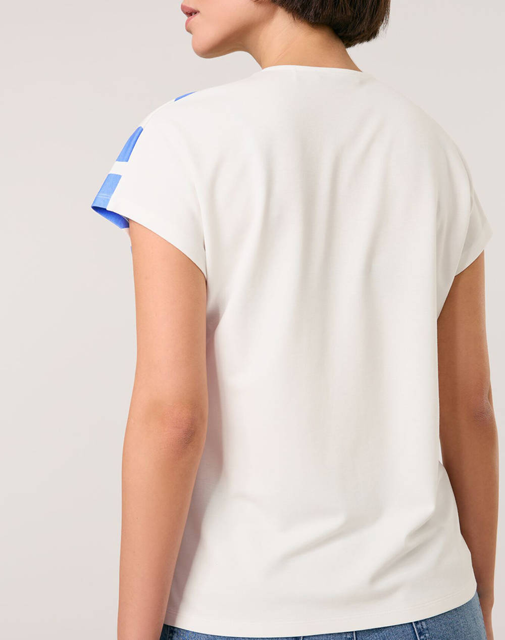 TAIFUN T-SHIRT 1/2 SLEEVE 771393-16155-09702 OffWhite φωτογραφία