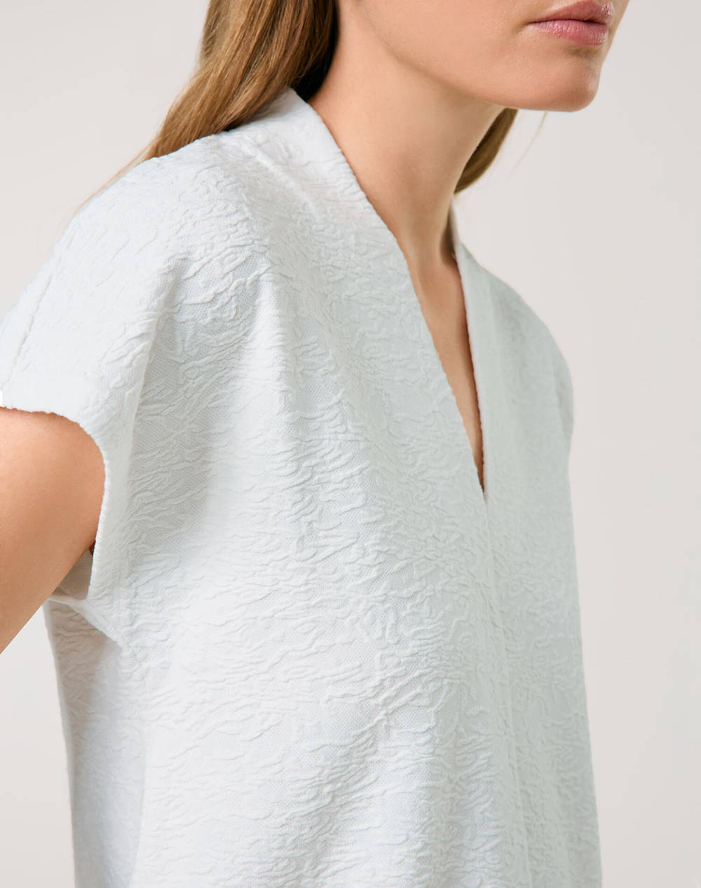 TAIFUN T-SHIRT 1/2 SLEEVE 771343-16146-09700 OffWhite φωτογραφία