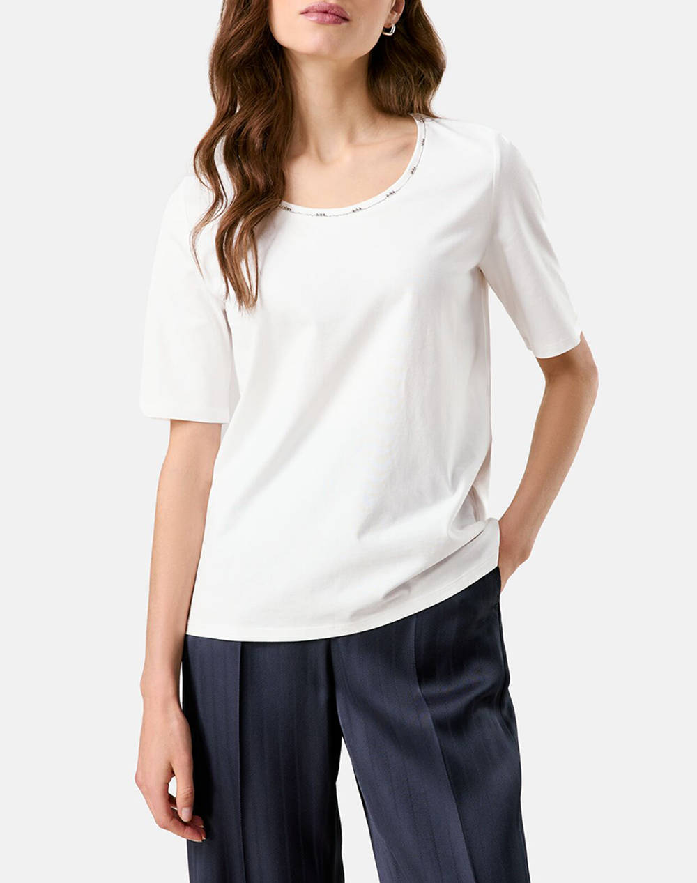 TAIFUN TAIFUN T-SHIRT 1/2 SLEEVE 971971-19670-09700 OffWhite