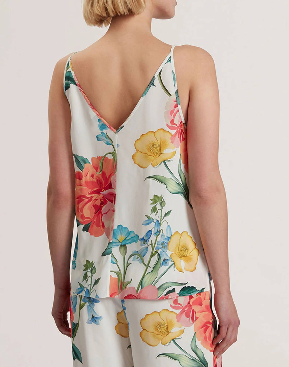 TED BAKER PURRLA Scoop Neck Printed Cami 280659-WHITE White φωτογραφία