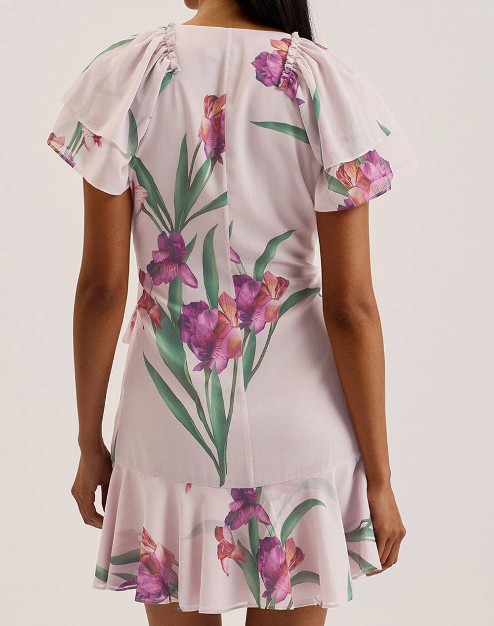 TED BAKER FASNIA Angel Sleeve Wrap Mini Dress 276317-lt LightPink