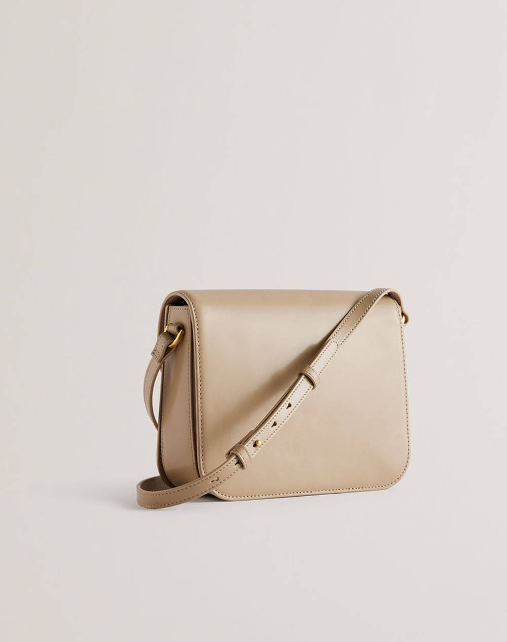 TED BAKER KKAYLI Polished Leather Satchel Bag (Διαστάσεις: 22 x 17 x 8εκ.) 276340-TAUPE Biege φωτογραφία