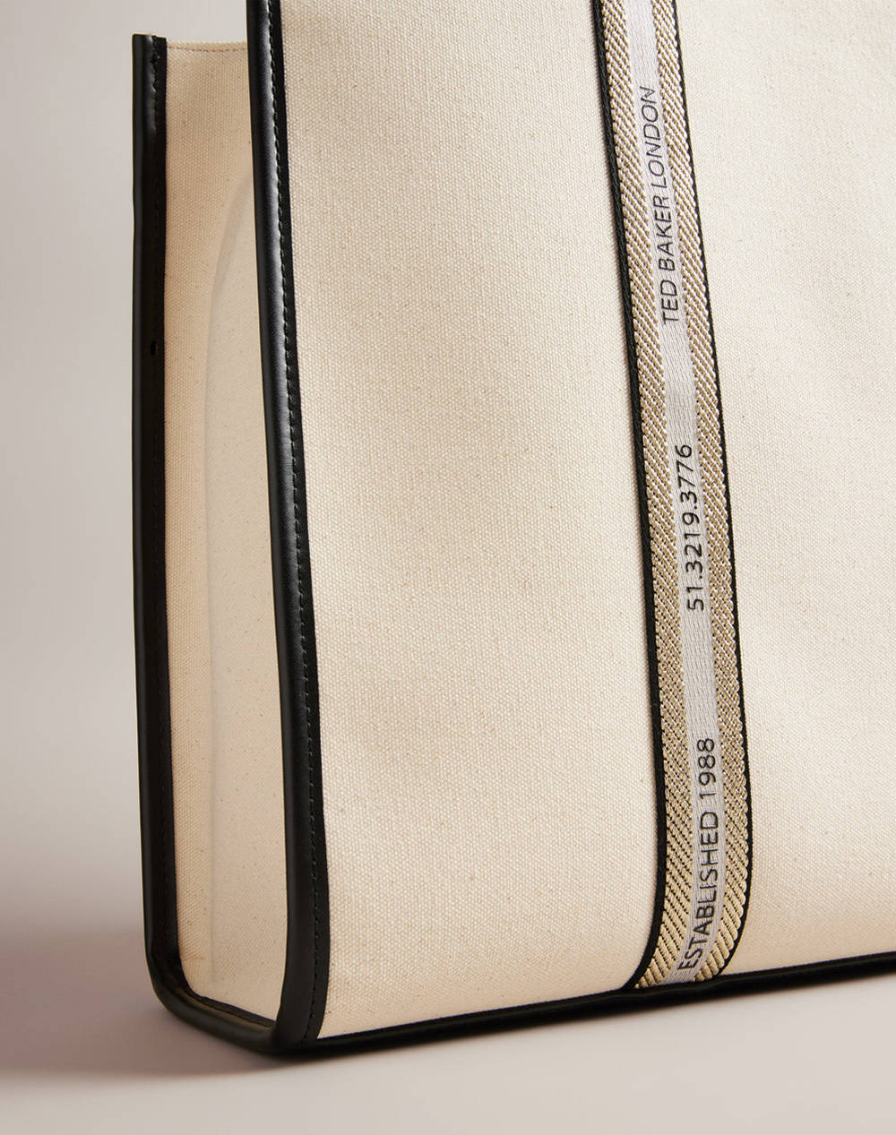 TED BAKER GEORJEY Branded Webbing Canvas Tote (Διαστάσεις: 14 x 36 x 45εκ.) 261689-ECRU Ecru φωτογραφία