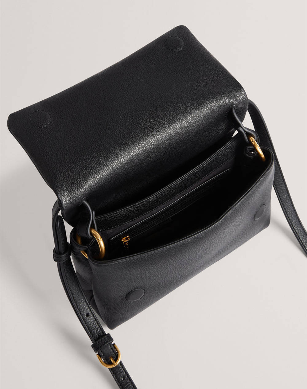 TED BAKER MARRISA Padded Leather Crossbody Bag (Διαστάσεις: 22 x 16 x 7εκ.) 279186-BLACK Black φωτογραφία