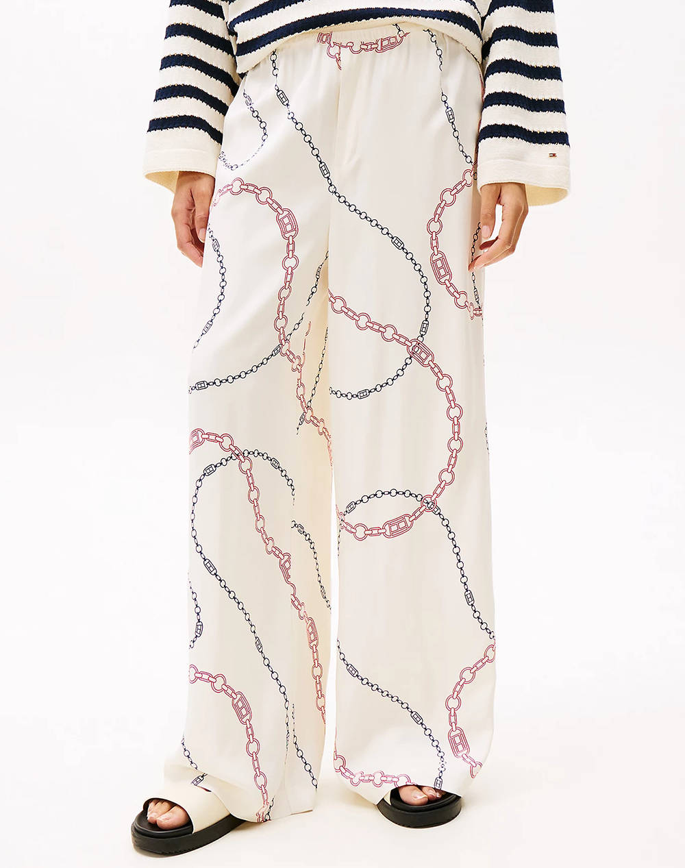 TOMMY HILFIGER TOMMY HILFIGER SOFT VISCOSE WOVEN PANTS WW0WW44542-01V Ivory