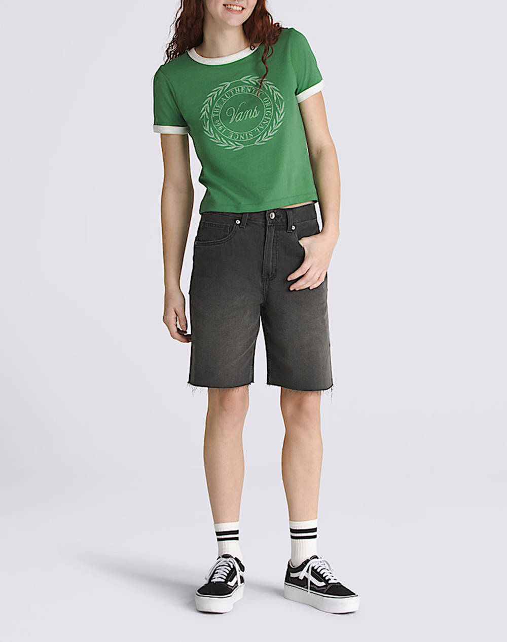 VANS Sirelle Cut-Off Jorts VN000MBJEMQ1-VNEMQ DenimBlack φωτογραφία