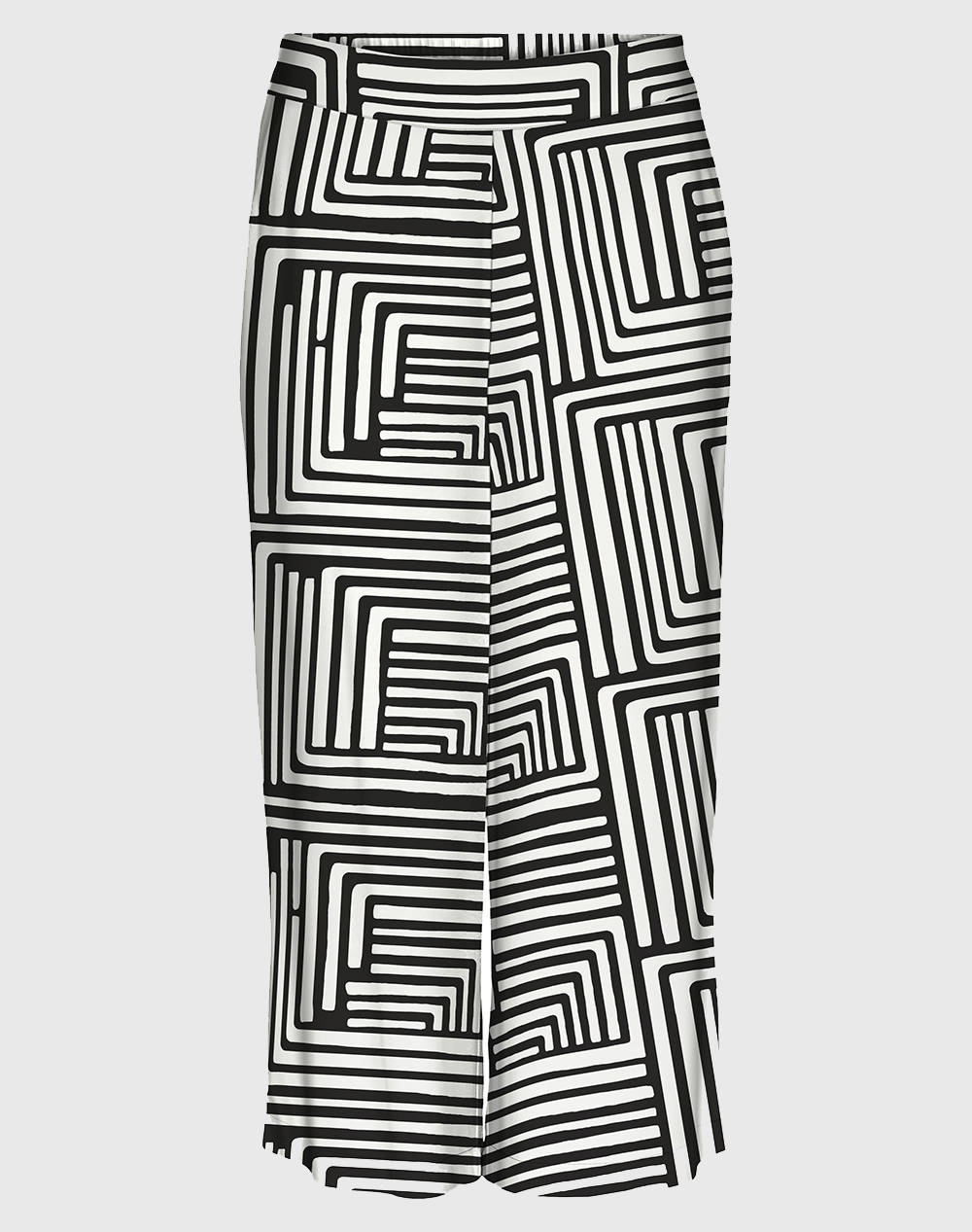 VERO MODA VMEASY JOY HW CULOTTE PANTS WVN GA 10308013-BlackPernille Multi
