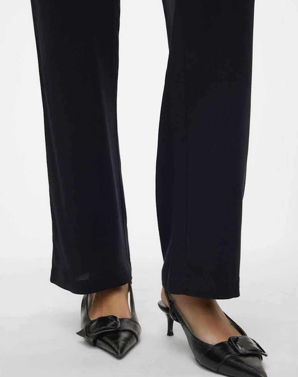 VERO MODA VMEASY JOY HW WIDE PANTS WVN GA 10297357-BLACK Black φωτογραφία