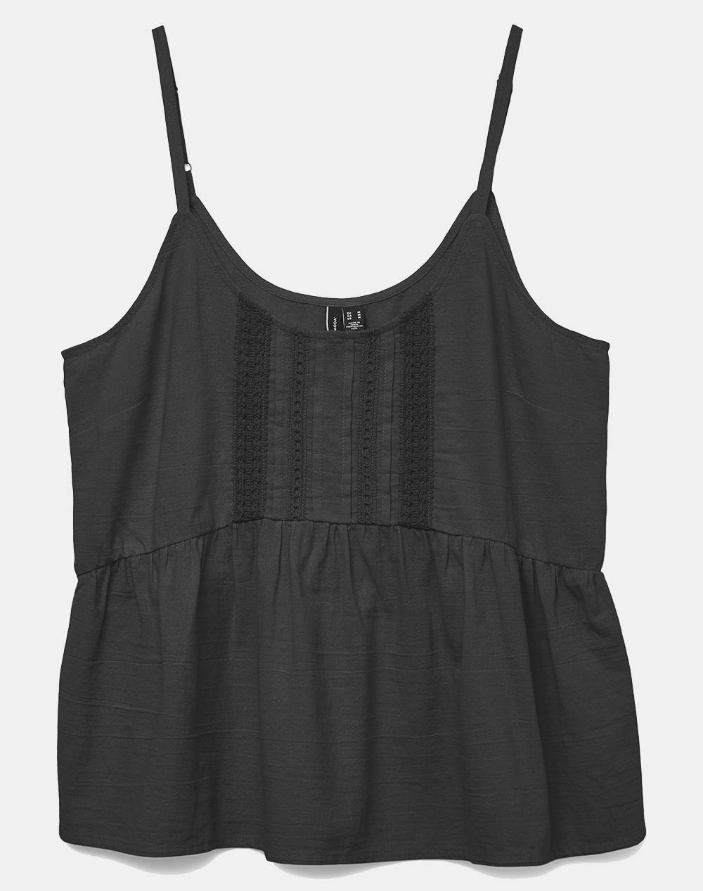 VERO MODA VMPRETTY SINGLET TOP WVN GA 10327662-BLACK Black