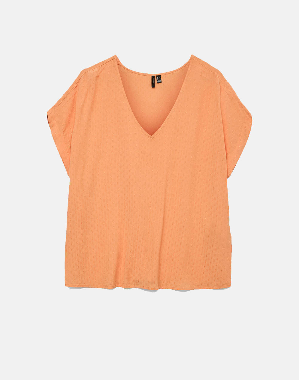 VERO MODA VMGABBI SS V-NECK TOP WVN GA 10324560-Copper Tan Orange