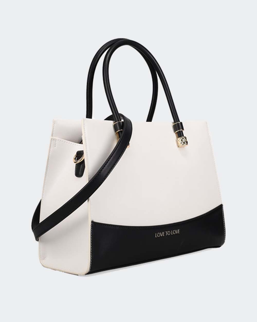 LOVE TO LOVE by GAI LTL9364 ΤΣΑΝΤΑ ΧΕΙΡΟΣ ΜΕ ΦΕΡΜΟΥΑΡ WHITE/BLACK (Διαστάσεις: 28 x 21 x 12εκ.) 200008904056-056 White φωτογραφία