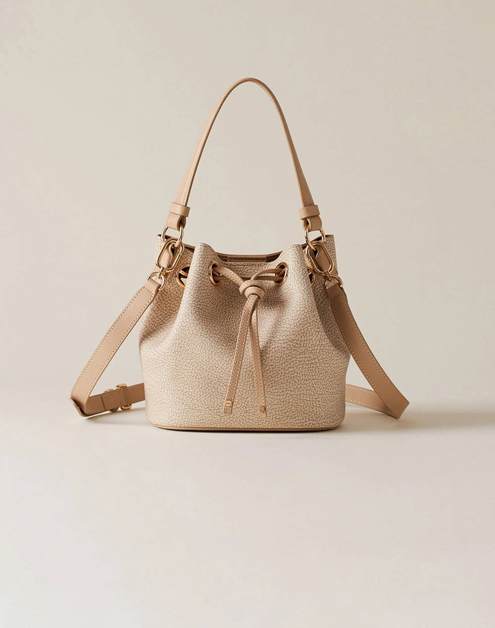 BORBONESE BORBONESE BUCKET BAG (Διαστάσεις: 20 χ 21 χ 13 εκ) P2591010057-0022-C75 Biege