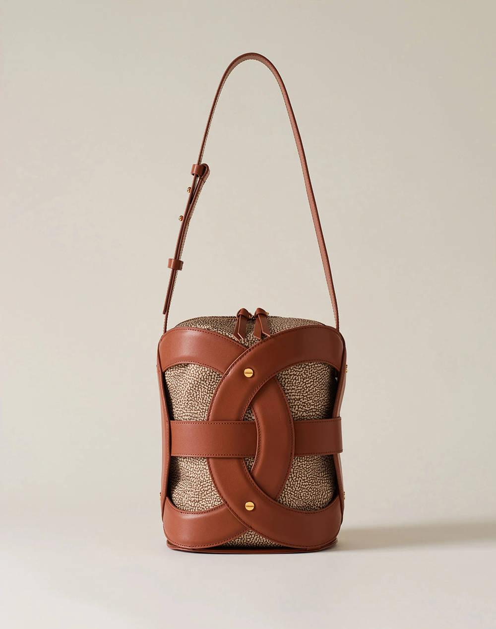 BORBONESE BORBONESE BUCKET BAG (Διαστάσεις: 25,5 χ 21 χ 15 εκ) P2591010053-0057-X44 Tan