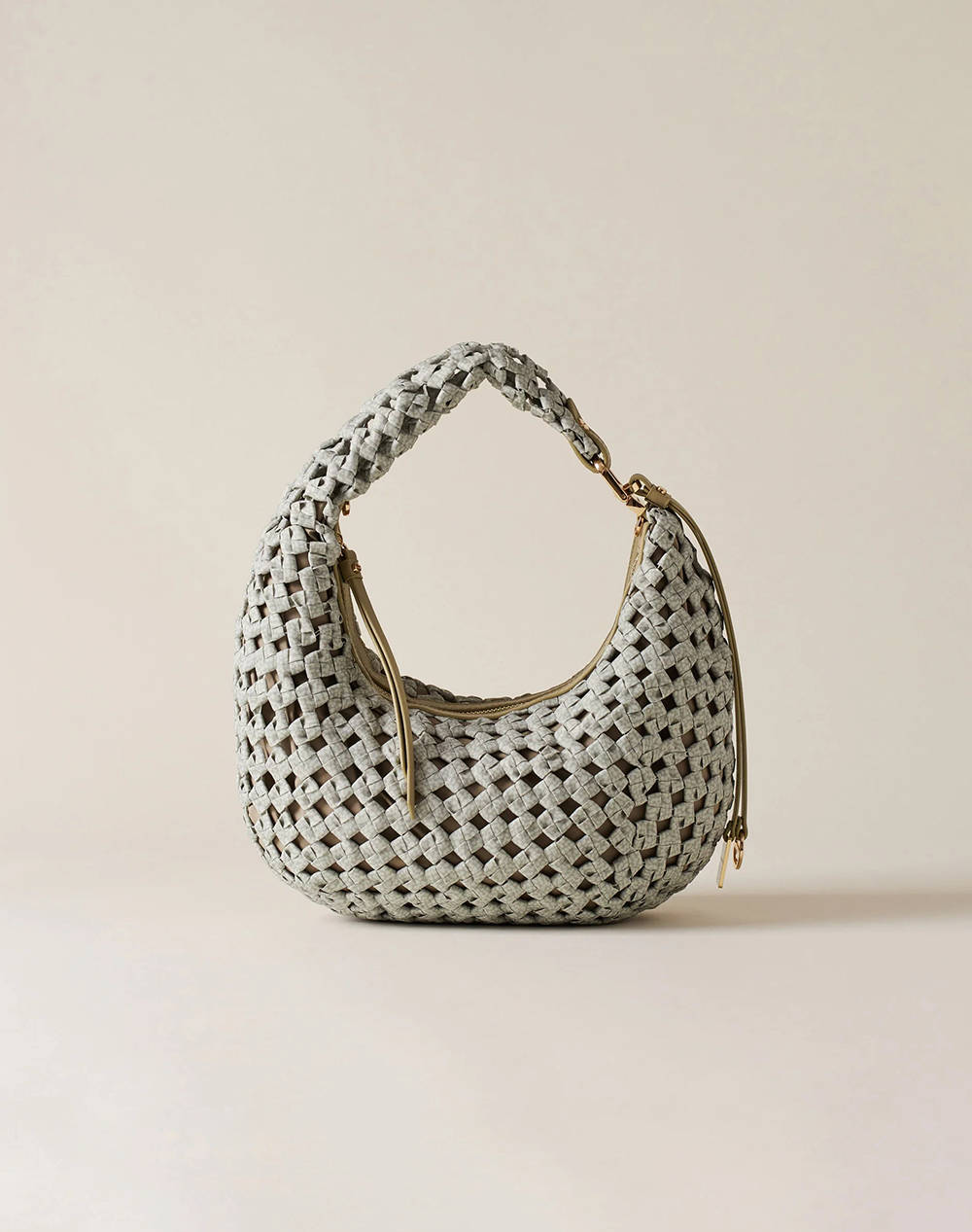 BORBONESE BORBONESE HOBO BAG LEATH (Διαστάσεις: 24 χ 15 χ 10 εκ) P25924826-I15-X50 Khaki