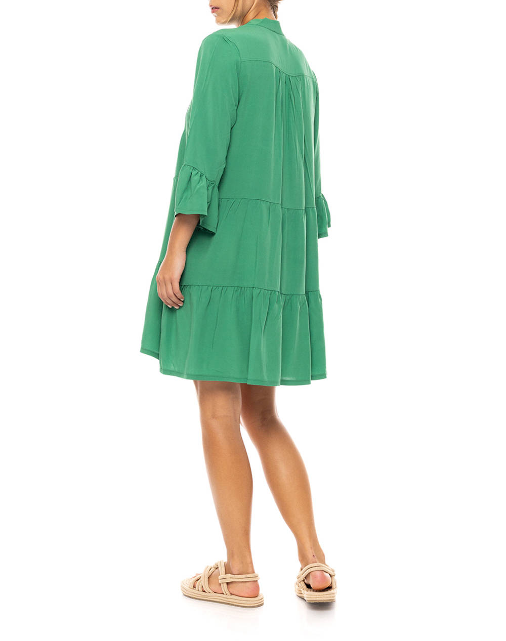 PINK LABEL BEACHWEAR SOLID BN-284-SEA GREEN Green φωτογραφία
