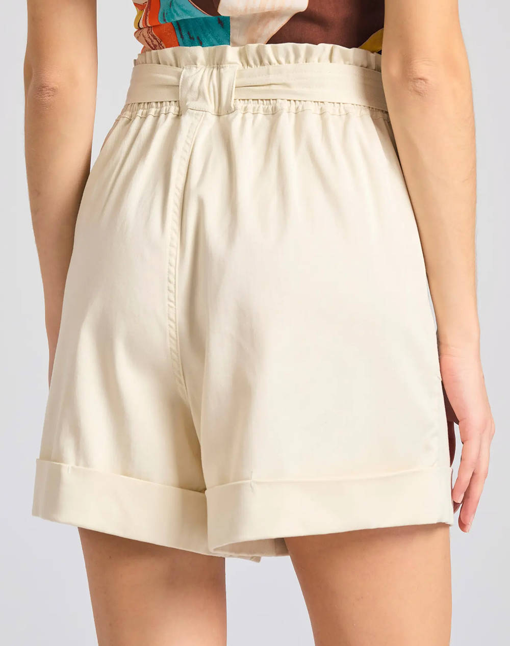 FUNKY BUDDHA Γυναικείο Σορτς FBL011-107-03-OFF WHITE Biege φωτογραφία