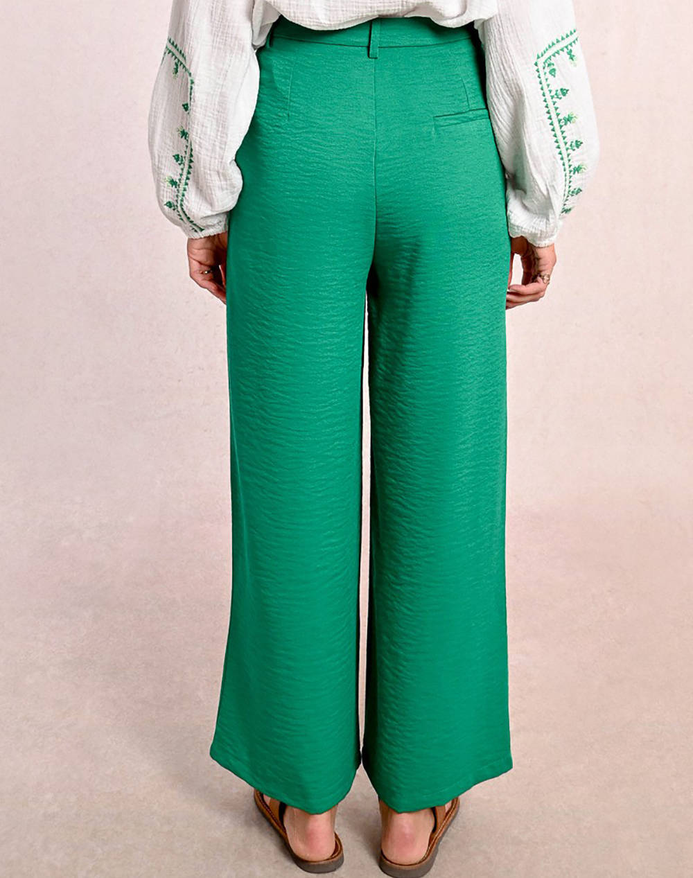 MOLLY BRACKEN LADIES WOVEN PANTS LA1695DE-GREEN Green φωτογραφία