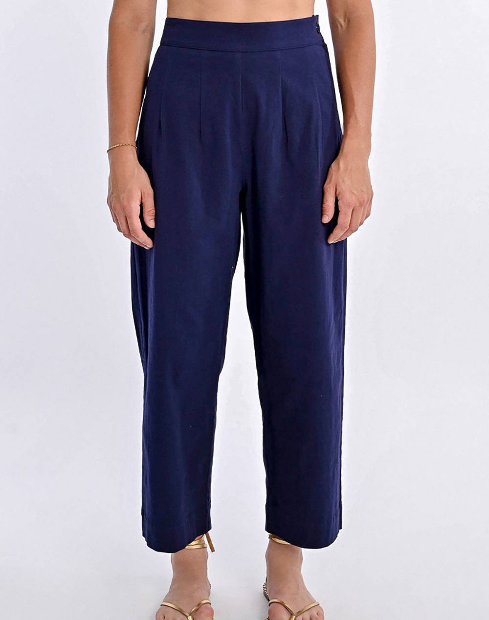 MOLLY BRACKEN MOLLY BRACKEN LADIES WOVEN PANTS TR163DP-NAVY BLUE NavyBlue