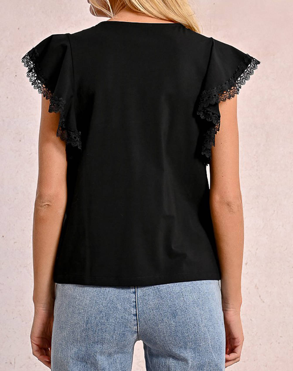 MOLLY BRACKEN LADIES KNITTED TEE T2017DP-BLACK Black φωτογραφία