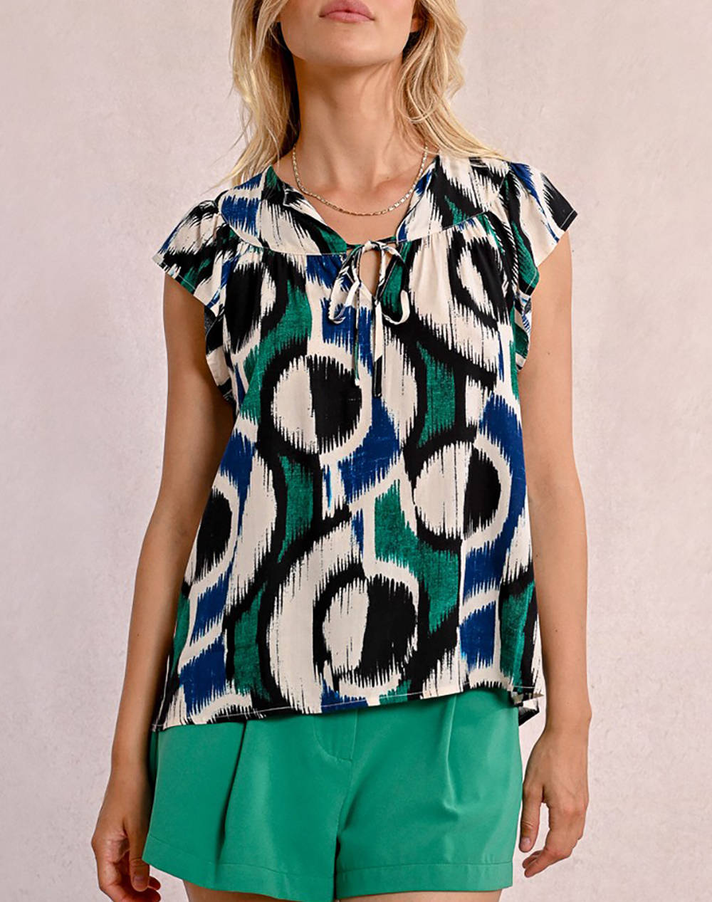 MOLLY BRACKEN MOLLY BRACKEN LADIES WOVEN TOP N267DP-MULTICO CHARLIZE Multi