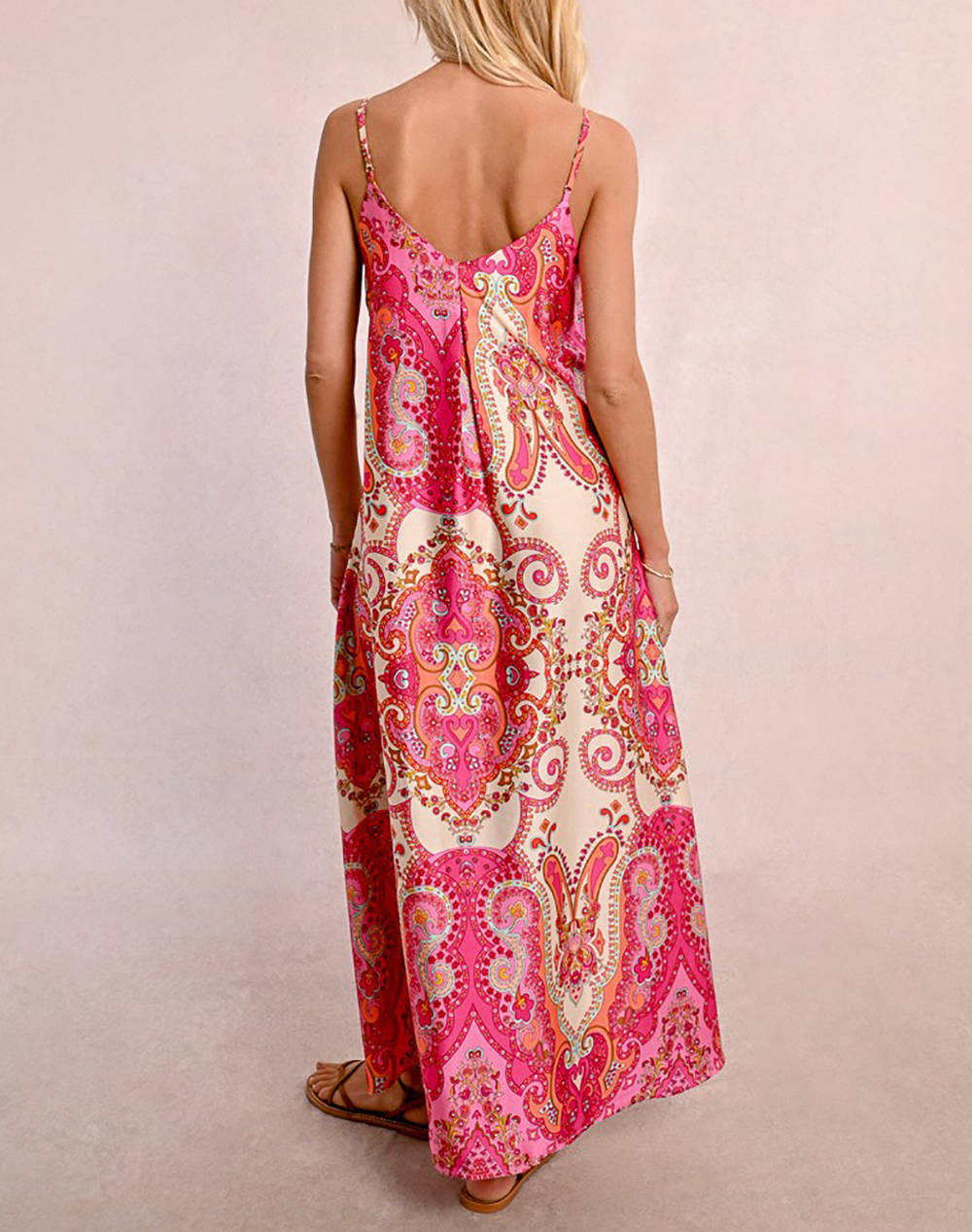 MOLLY BRACKEN LADIES WOVEN DRESS LA1668DE-PINK DAPHNE Pink φωτογραφία