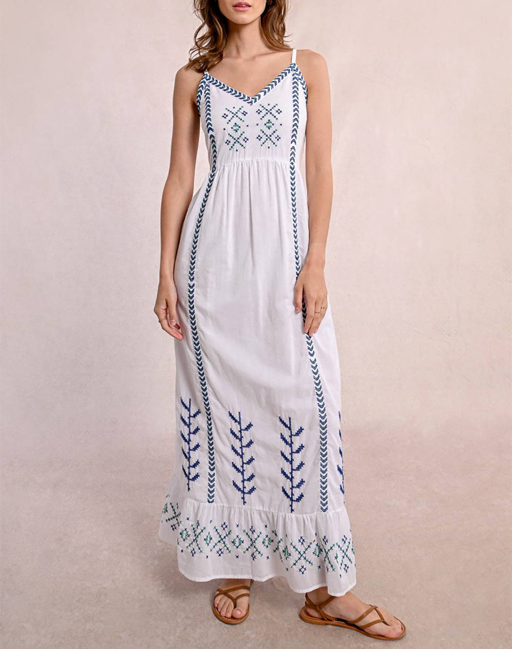 MOLLY BRACKEN MOLLY BRACKEN LADIES WOVEN DRESS Z593DE-WHITE White