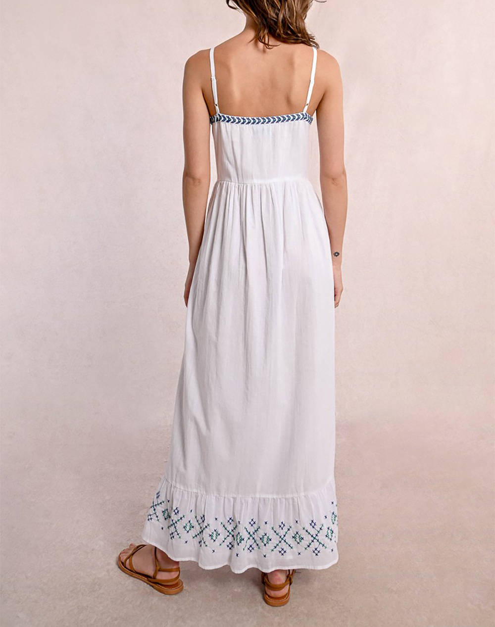 MOLLY BRACKEN LADIES WOVEN DRESS Z593DE-WHITE White φωτογραφία