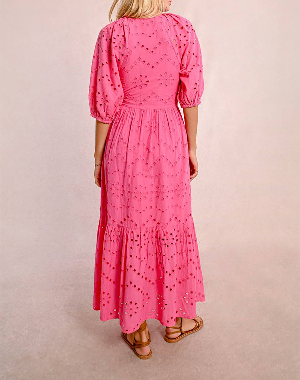 MOLLY BRACKEN LADIES WOVEN DRESS Z635DE-PINK Pink φωτογραφία