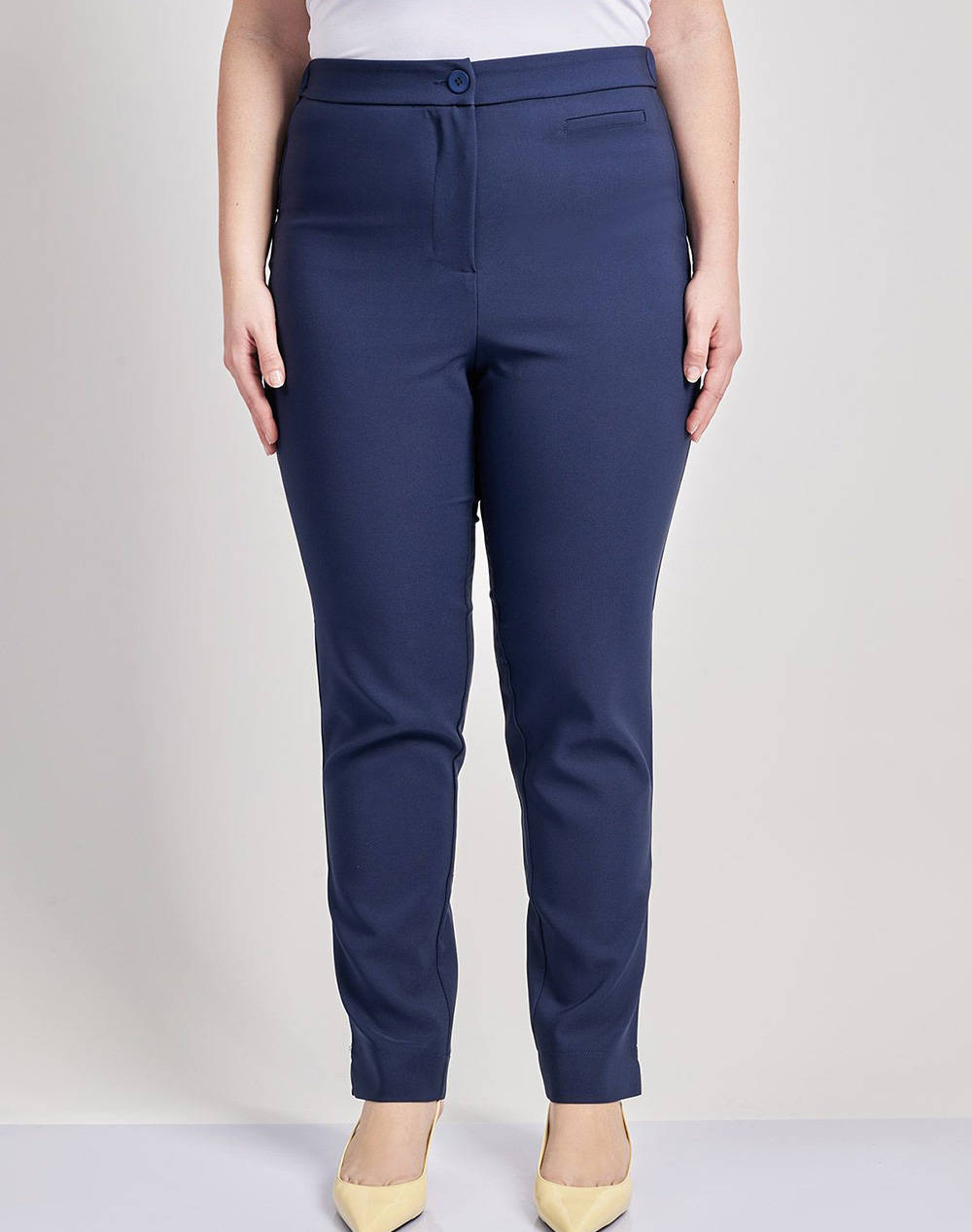 PARABITA PARABITA Παντελόνι κρεπ slim fit 012510207556-003 Blue